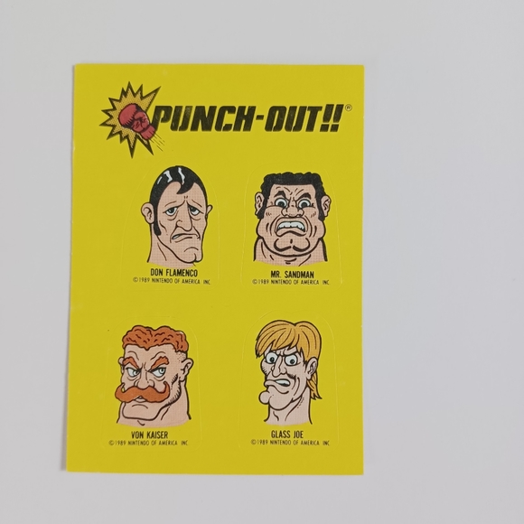 1989 Topps Nintendo Stickers Punch-Out #20 -Flamenco VGO *LIGHT WEAR* - Picture 9 of 9